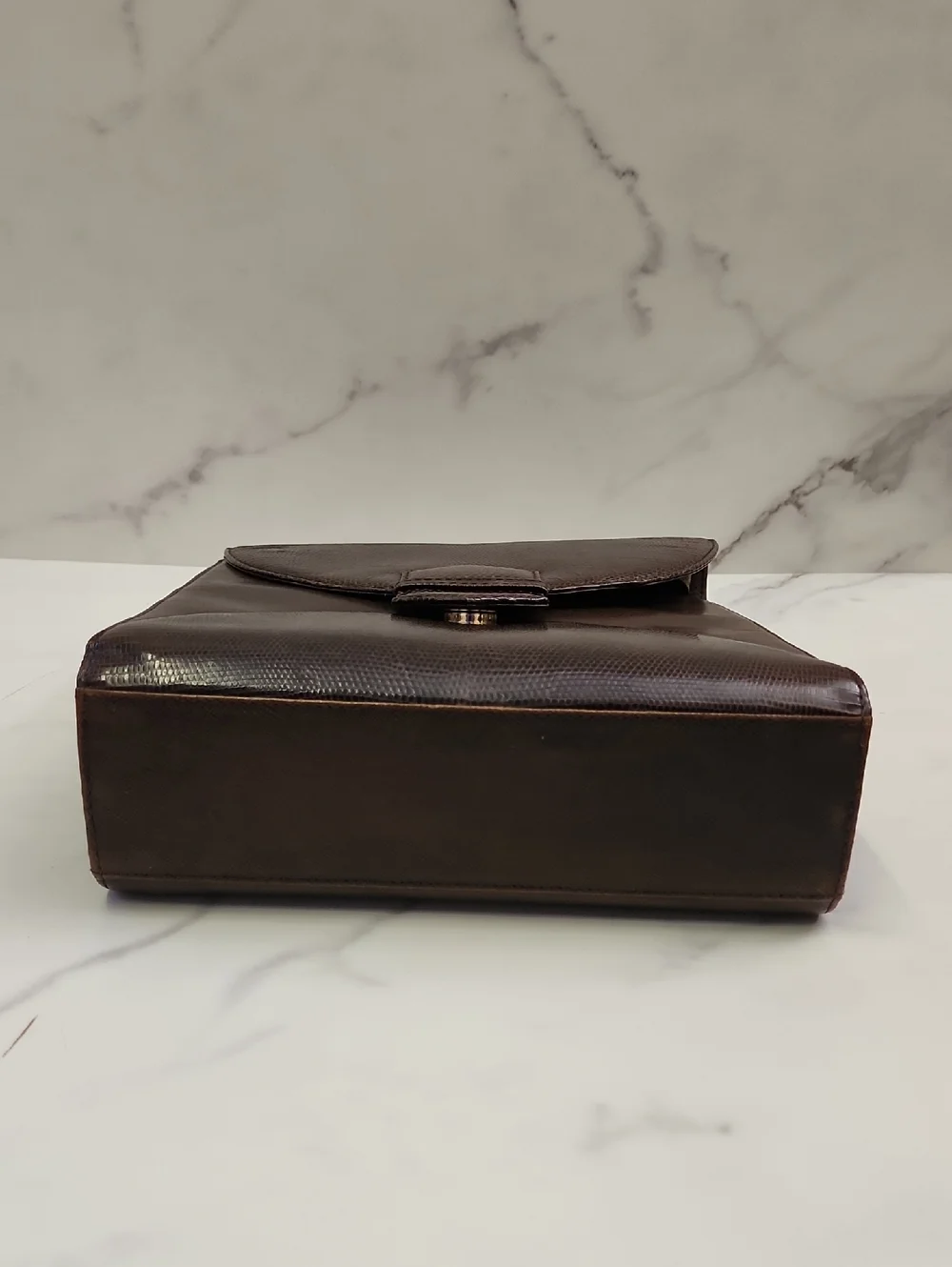 Authentic Vintage Brown Leather YSL 2-Way Bag With Digital COA